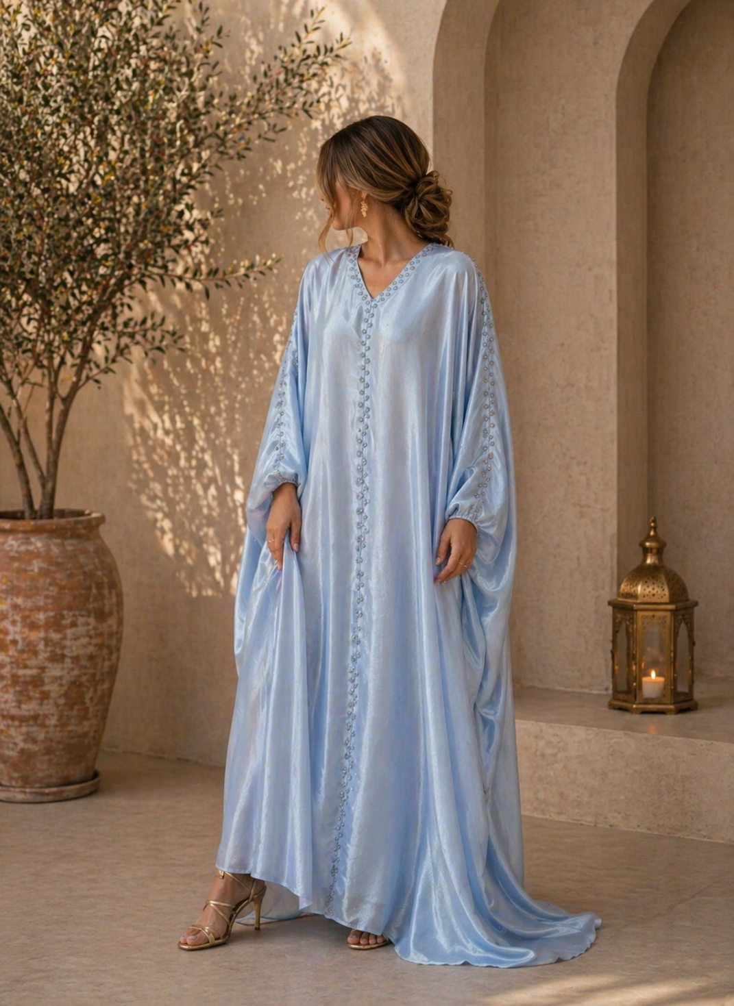 Satinée – Abaya satin coupe ample