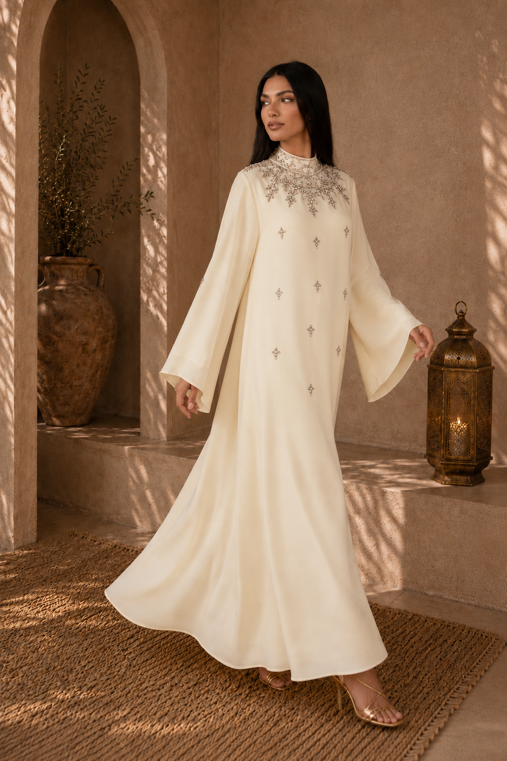 Sultana – Abaya satinée Dubaï
