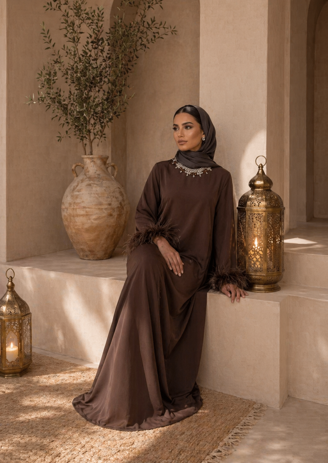 Pluma – Abaya satinée légère