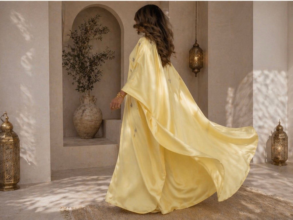 Aïda – Abaya papillon satinée