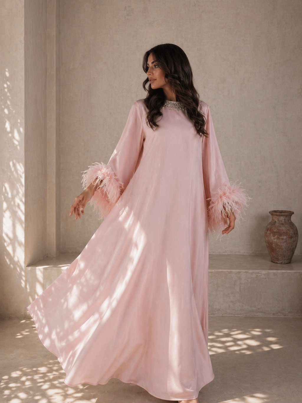 Pluma – Abaya satinée légère