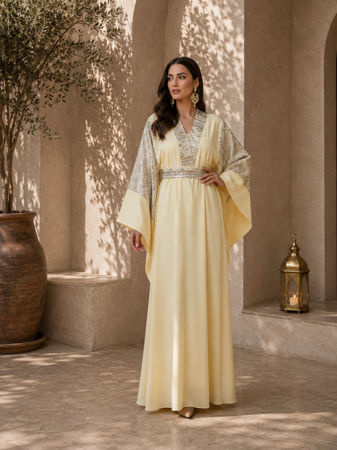 Luna – Abaya satinée mastour