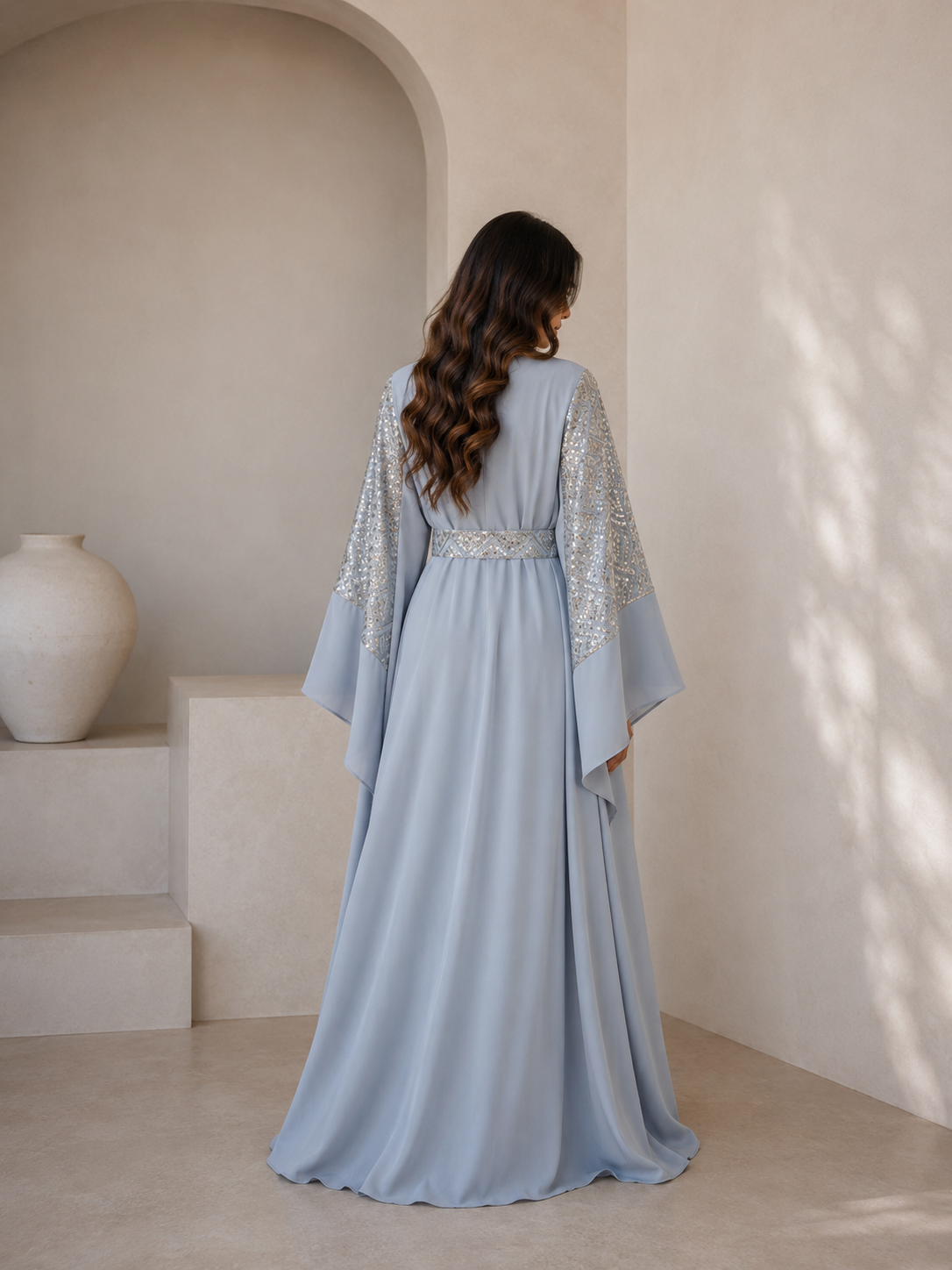 Luna – Abaya satinée mastour