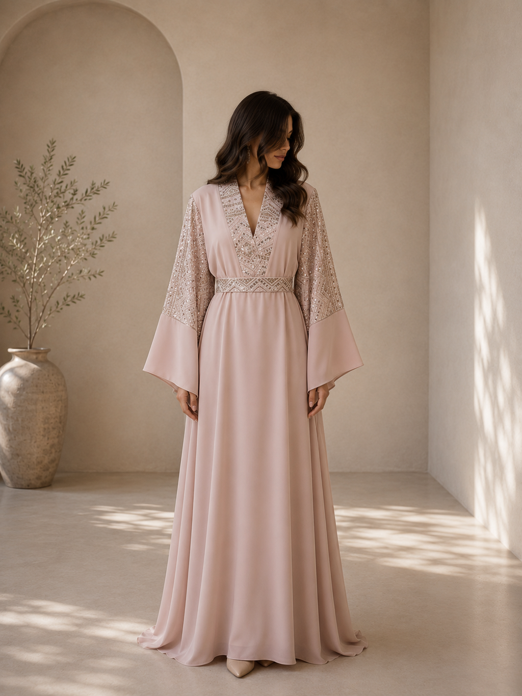 Luna – Abaya satinée mastour