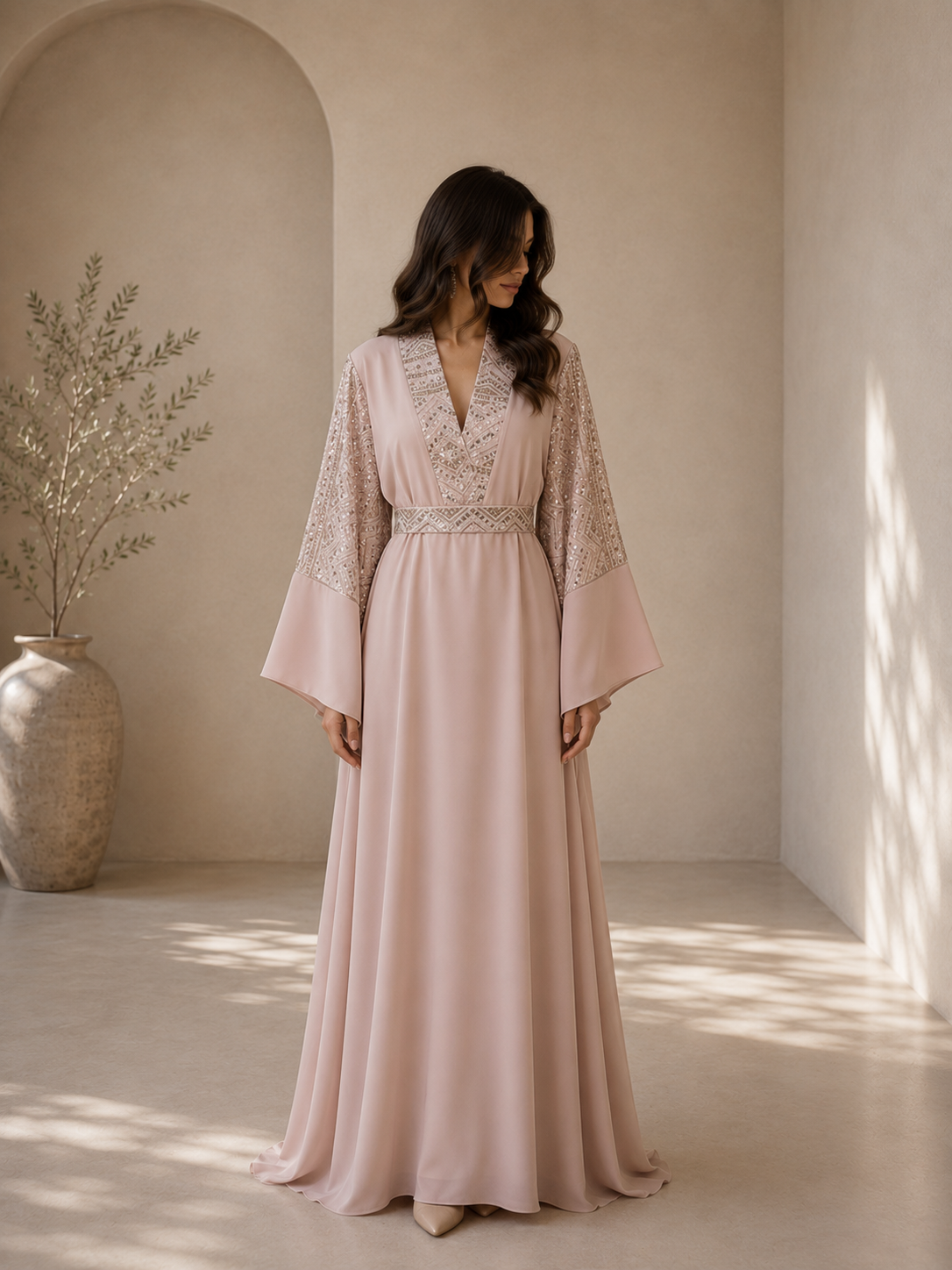 Luna – Abaya satinée mastour