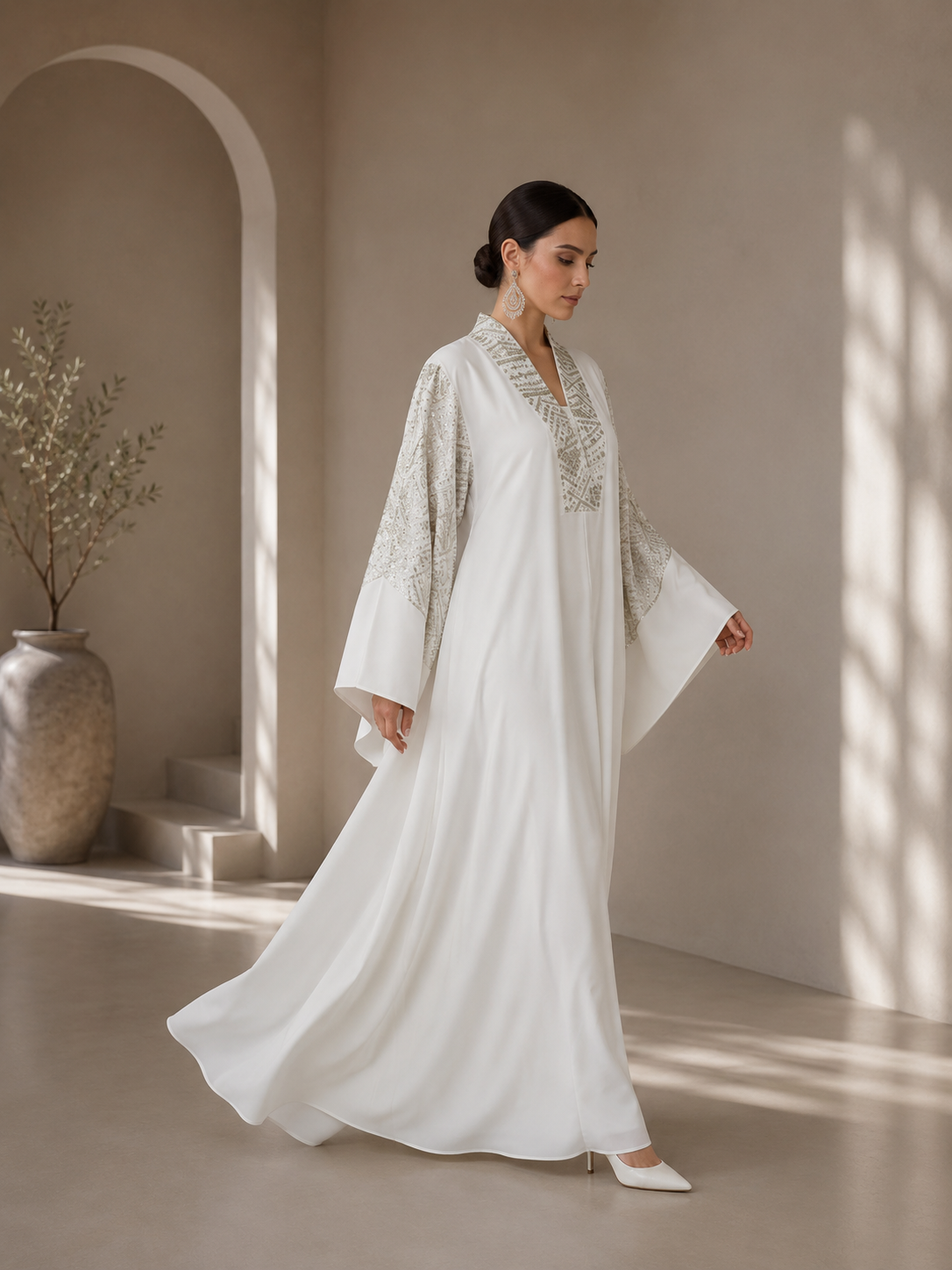 Luna – Abaya satinée mastour