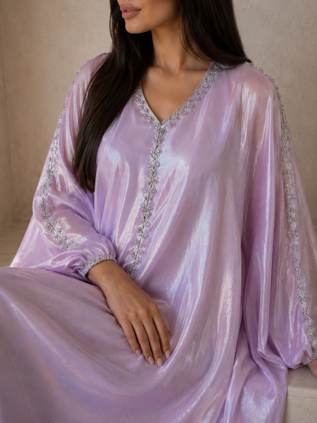 Satinée – Abaya satin coupe ample