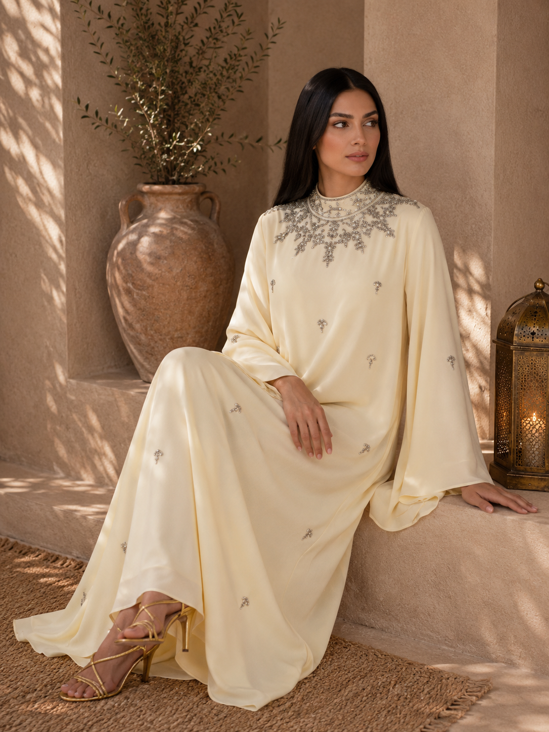 Sultana – Abaya satinée Dubaï