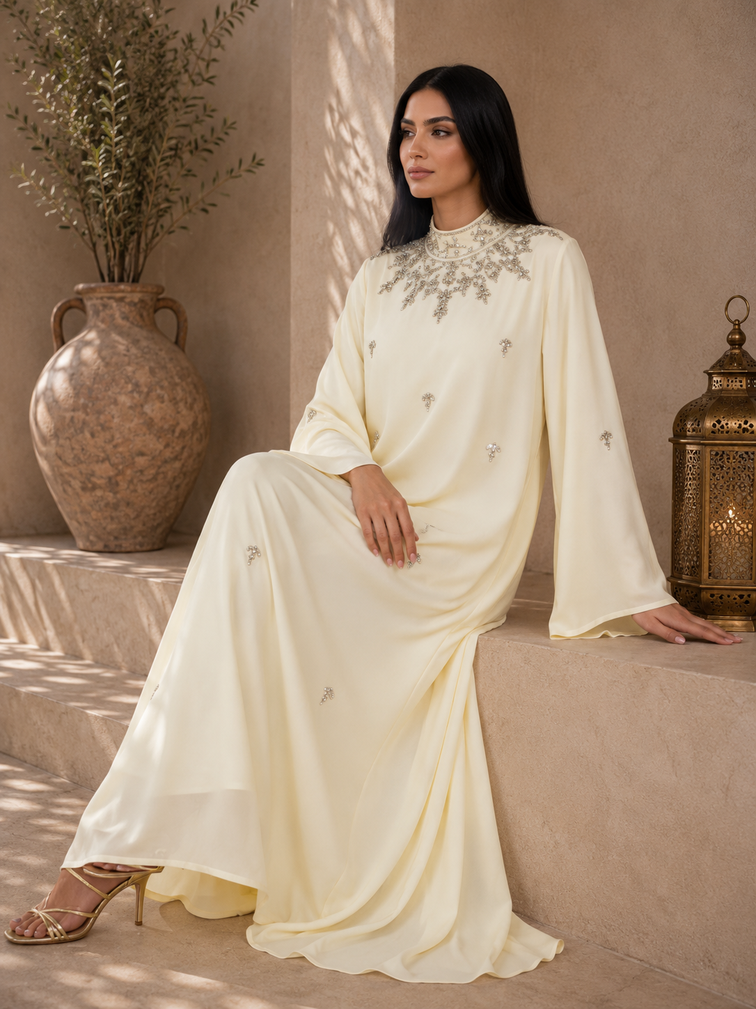 Sultana – Abaya satinée Dubaï