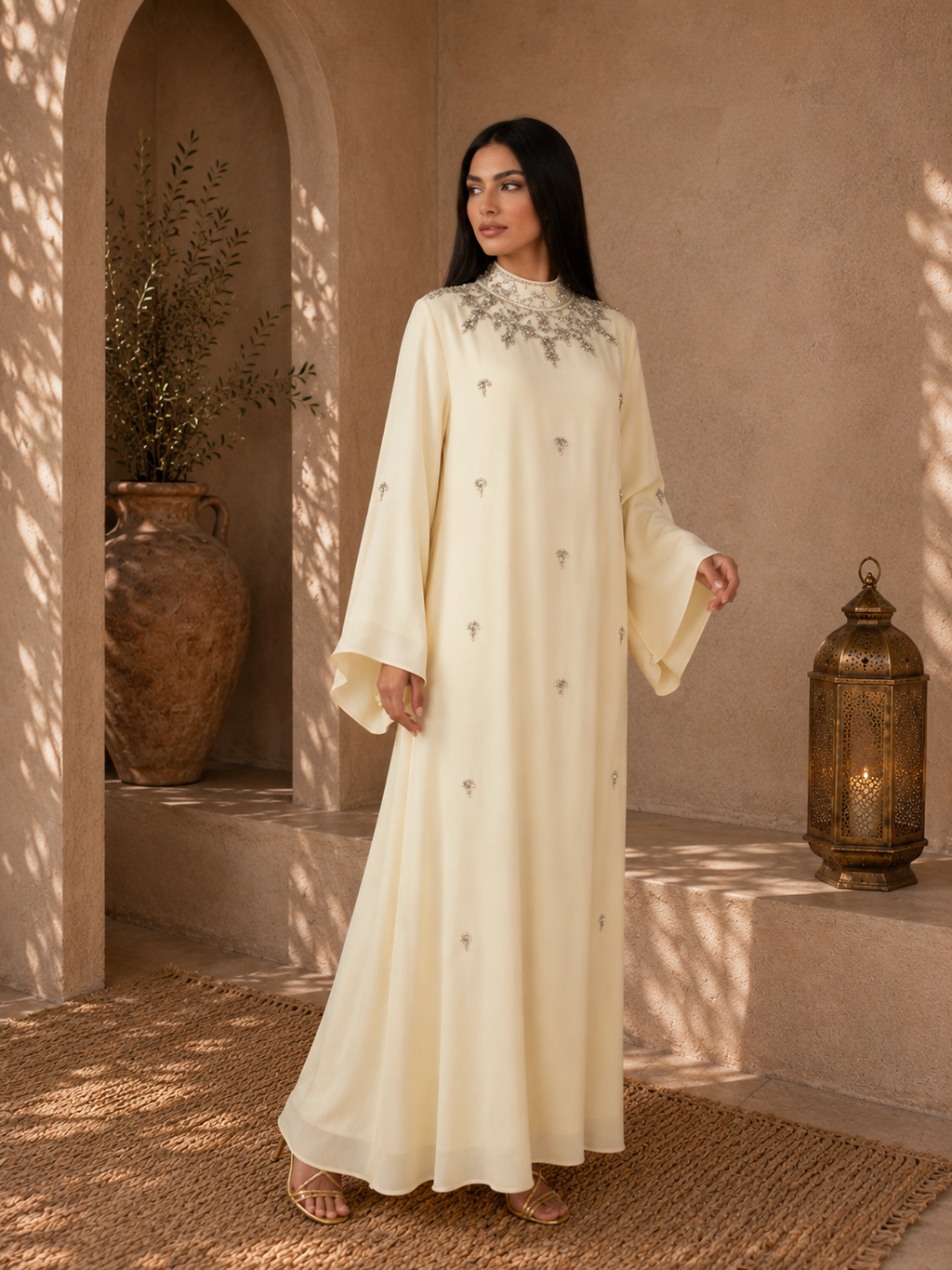 Sultana – Abaya satinée Dubaï