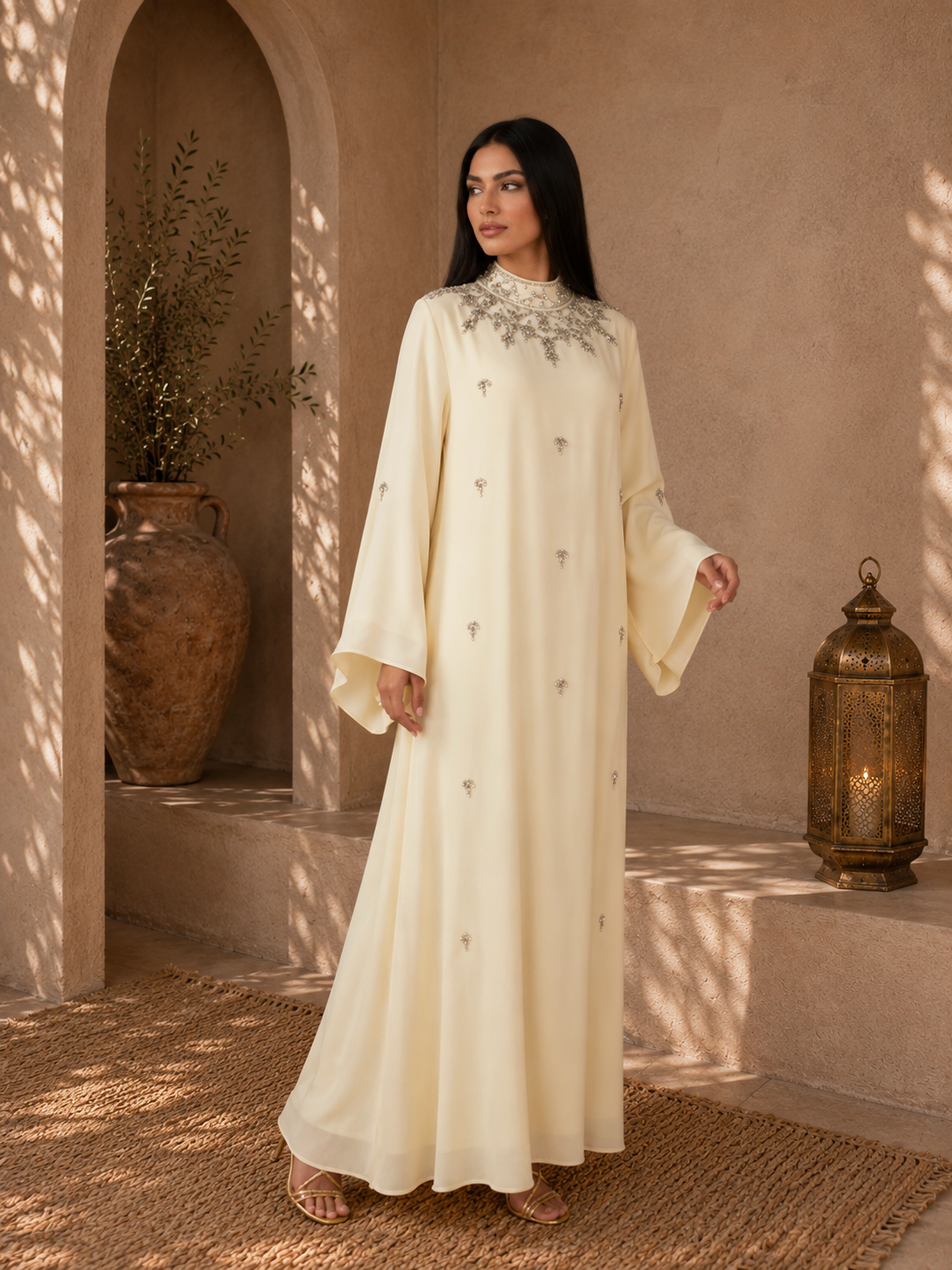 Sultana – Abaya satinée Dubaï
