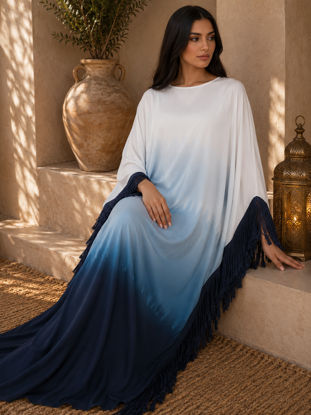 Tie & Die – Abaya imprimée fluide