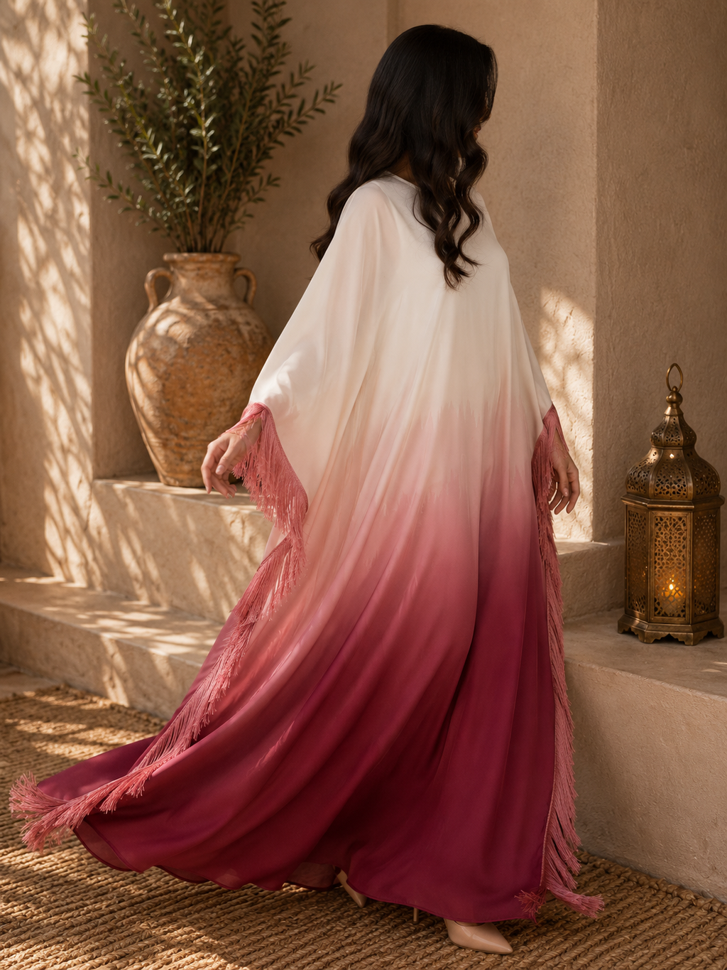 Tie & Die – Abaya imprimée fluide