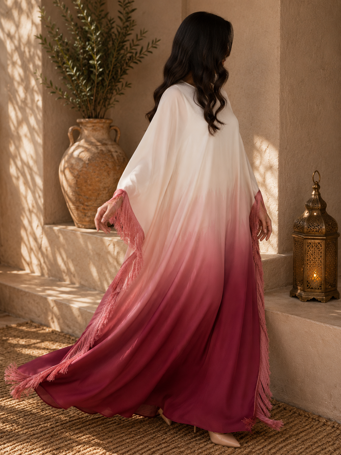 Tie & Die – Abaya imprimée fluide