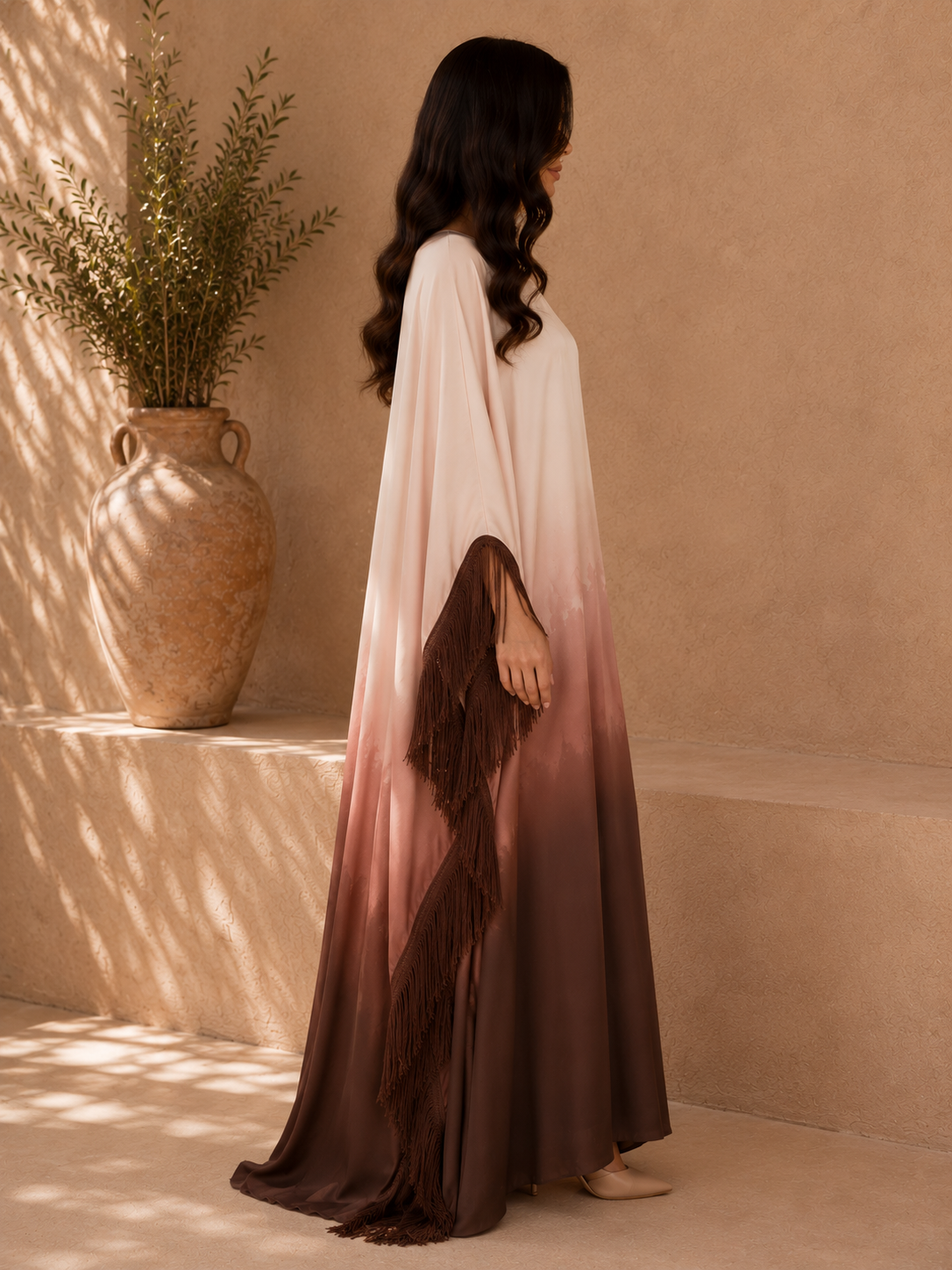 Tie & Die – Abaya imprimée fluide