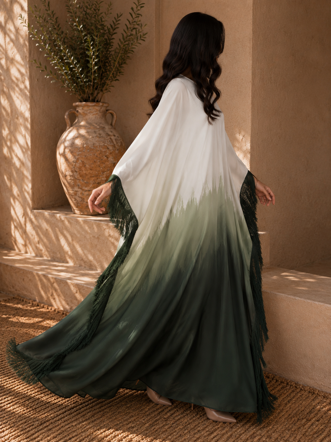 Tie & Die – Abaya imprimée fluide