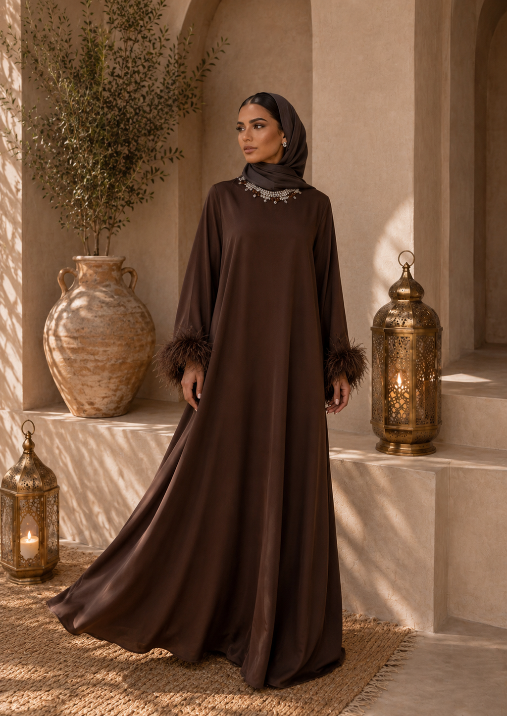 Pluma – Abaya satinée légère