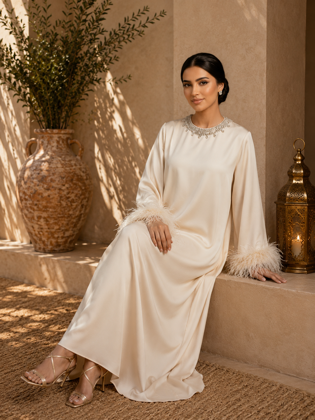 Pluma – Abaya satinée légère