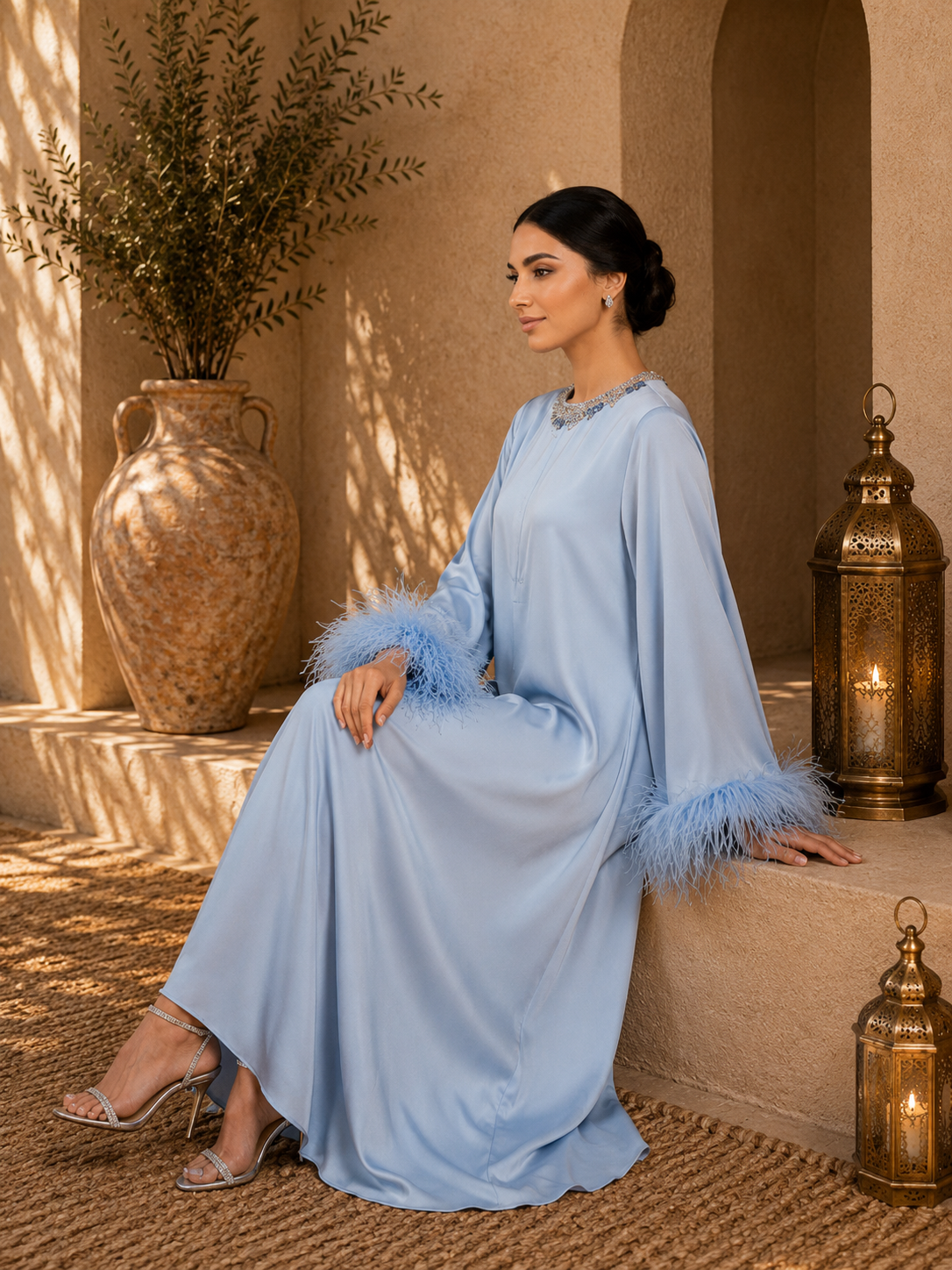 Pluma – Abaya satinée légère