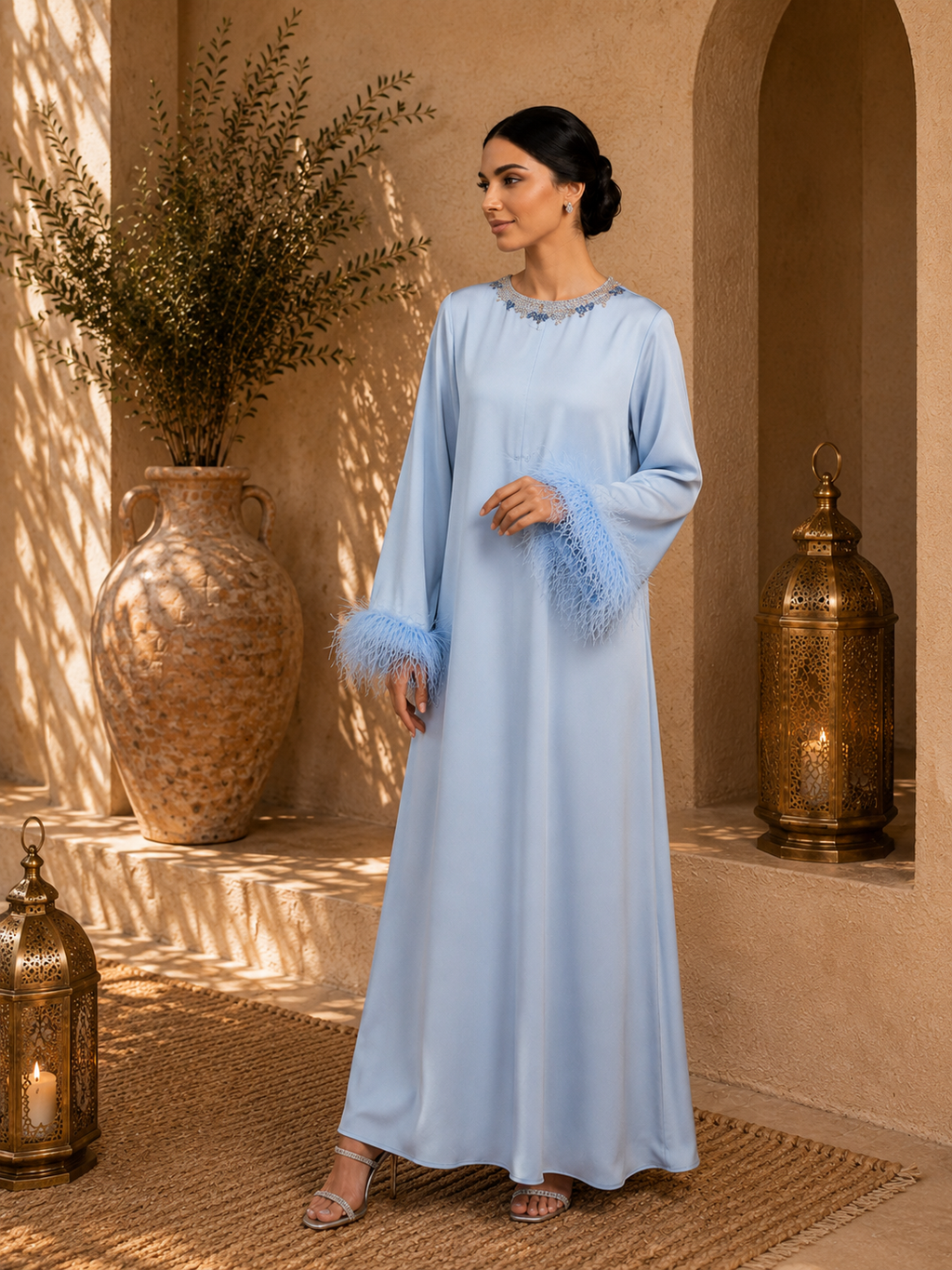 Pluma – Abaya satinée légère