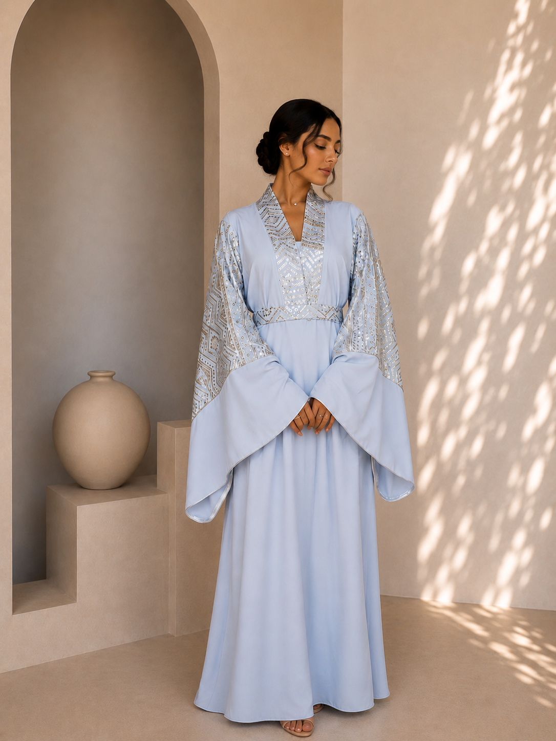 Luna – Abaya satinée mastour