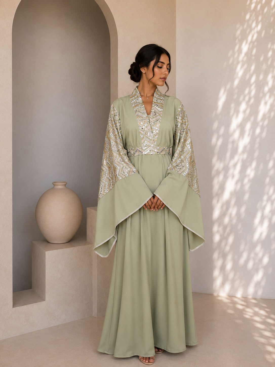 Luna – Abaya satinée mastour
