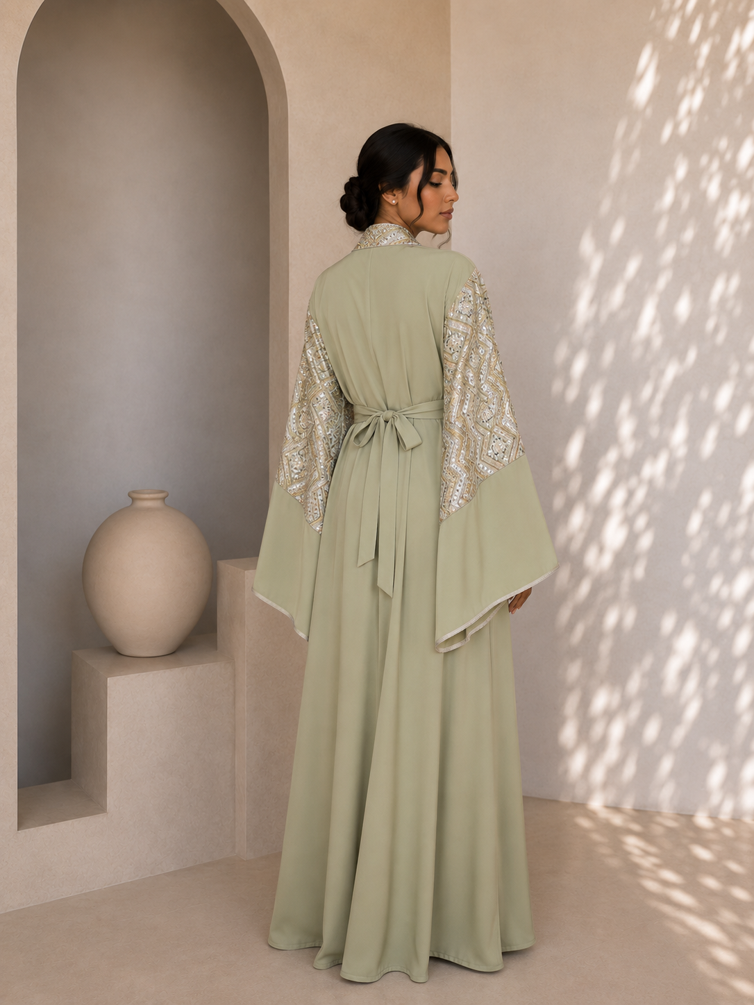 Luna – Abaya satinée mastour