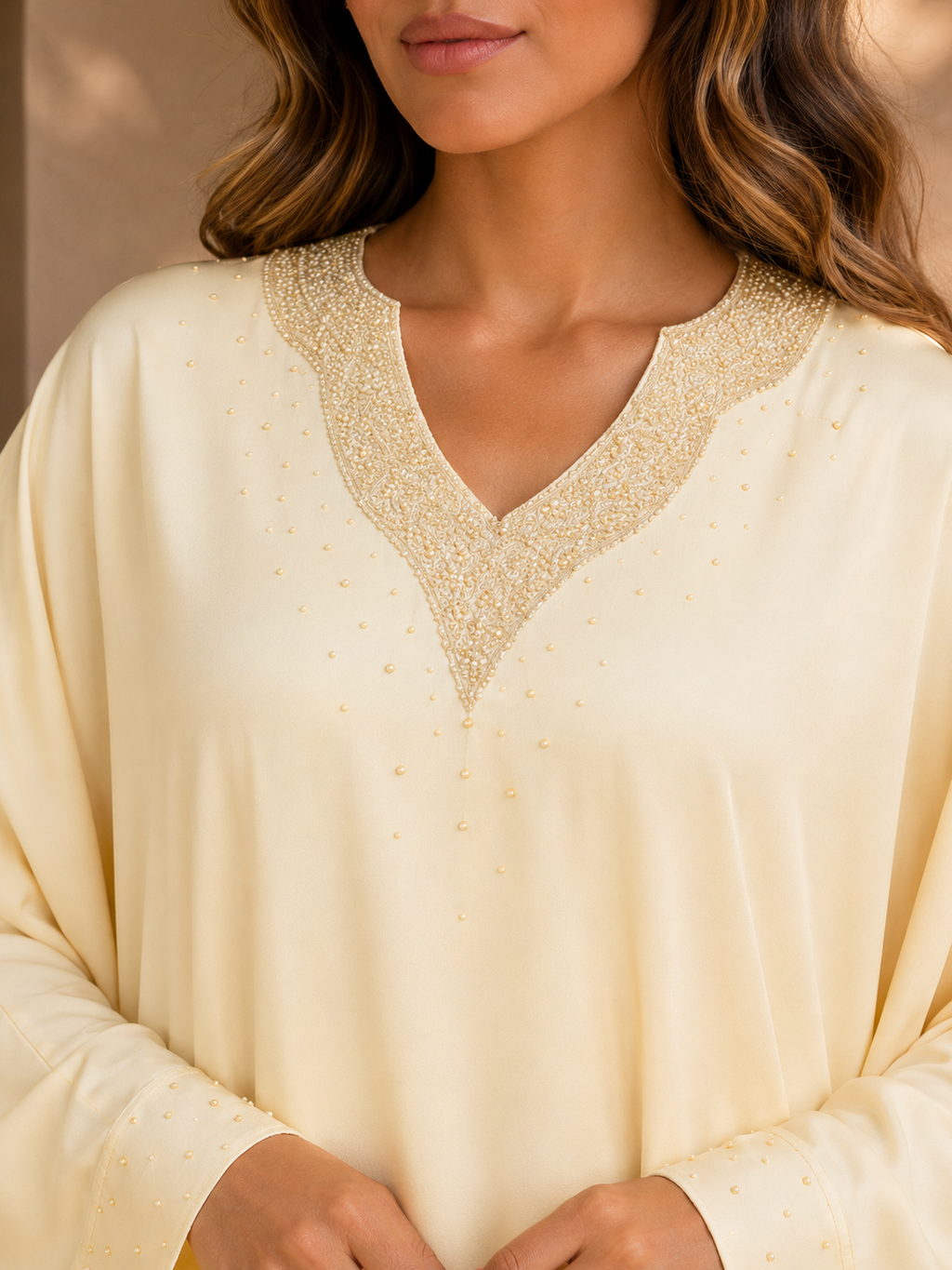 Noor caftan – Robe Papillon Perlée