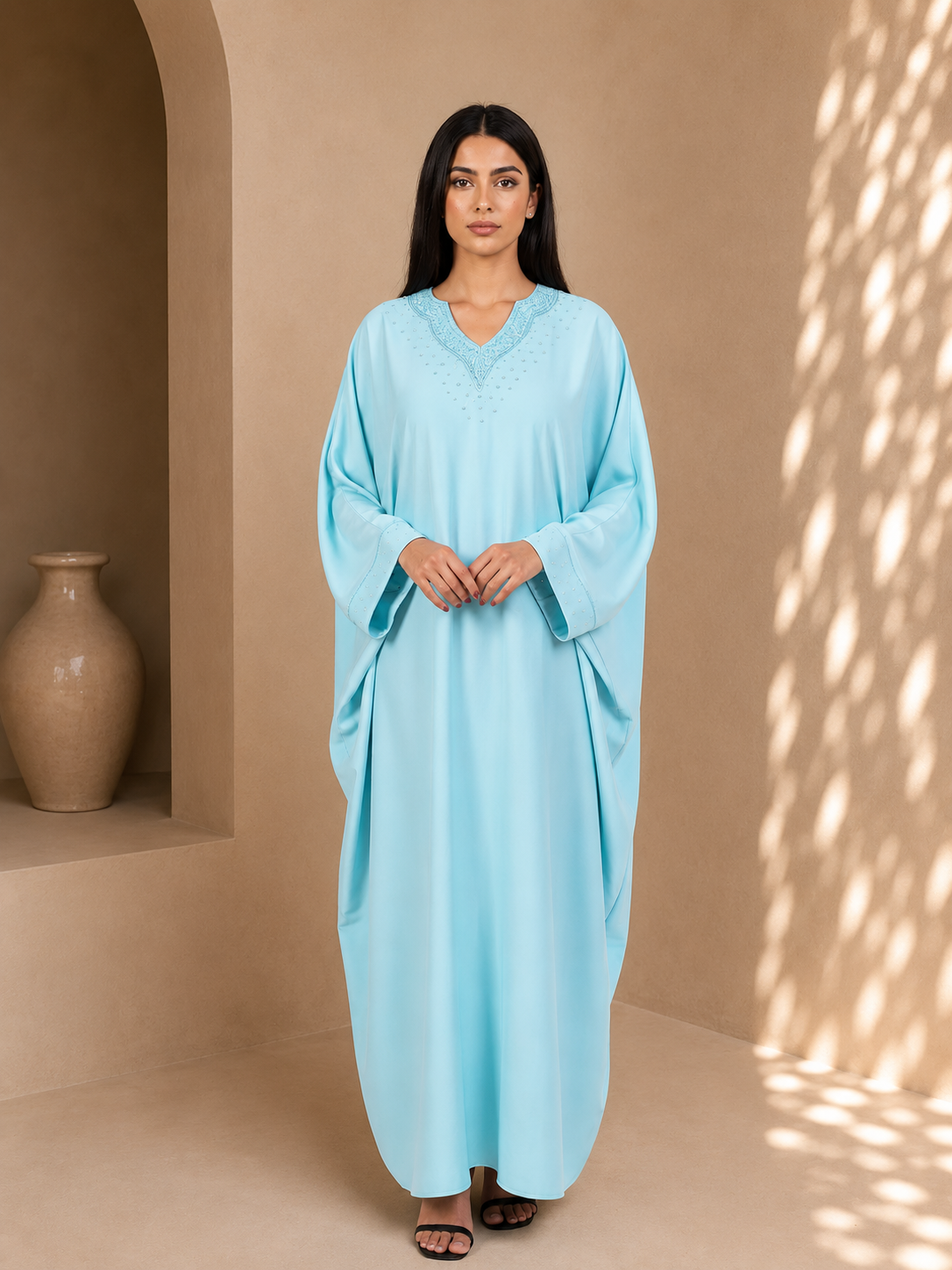 Noor caftan – Robe Papillon Perlée