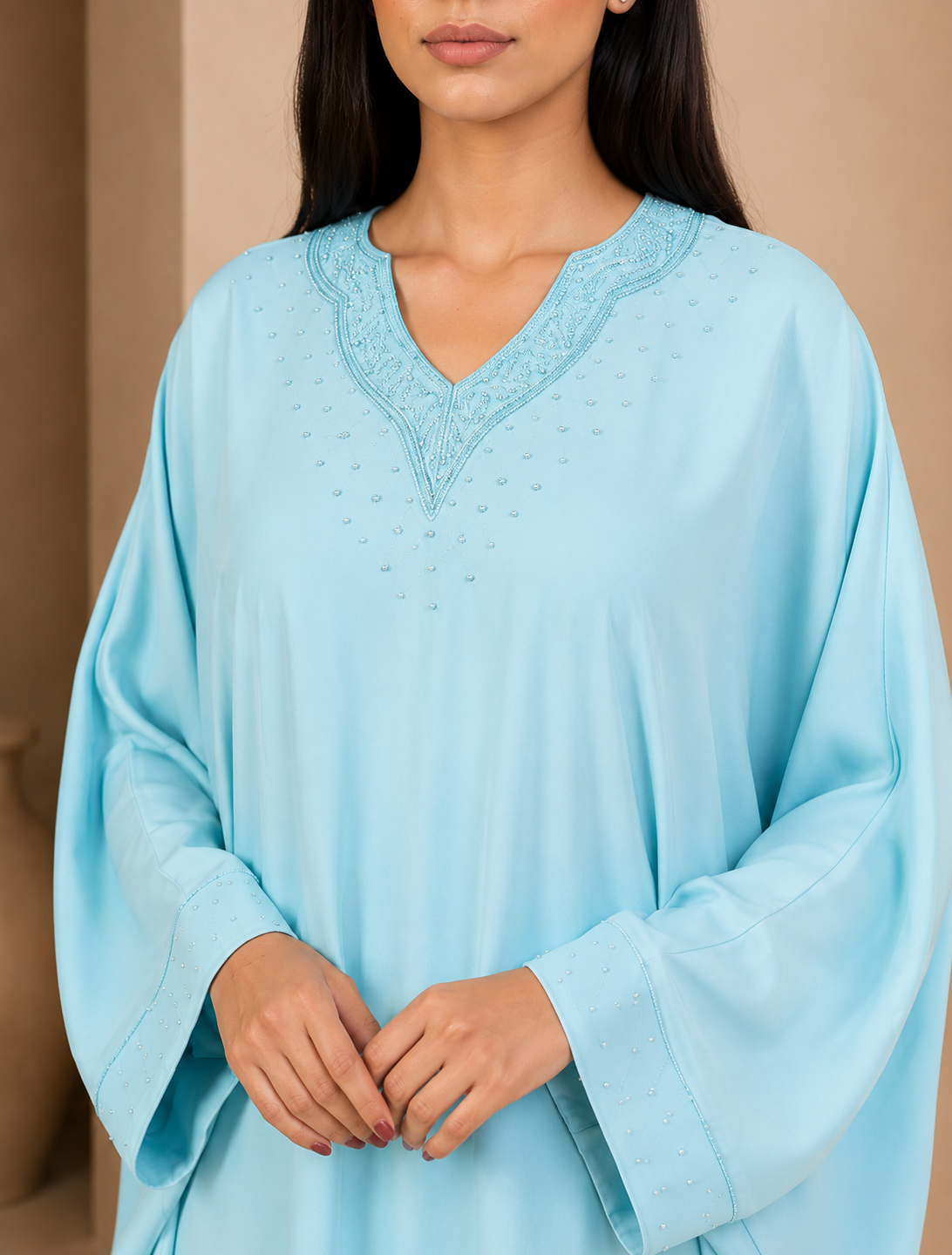 Noor caftan – Robe Papillon Perlée