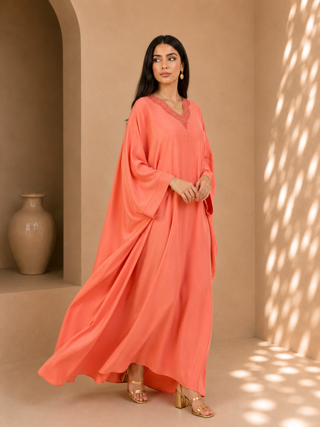 Noor caftan – Robe Papillon Perlée