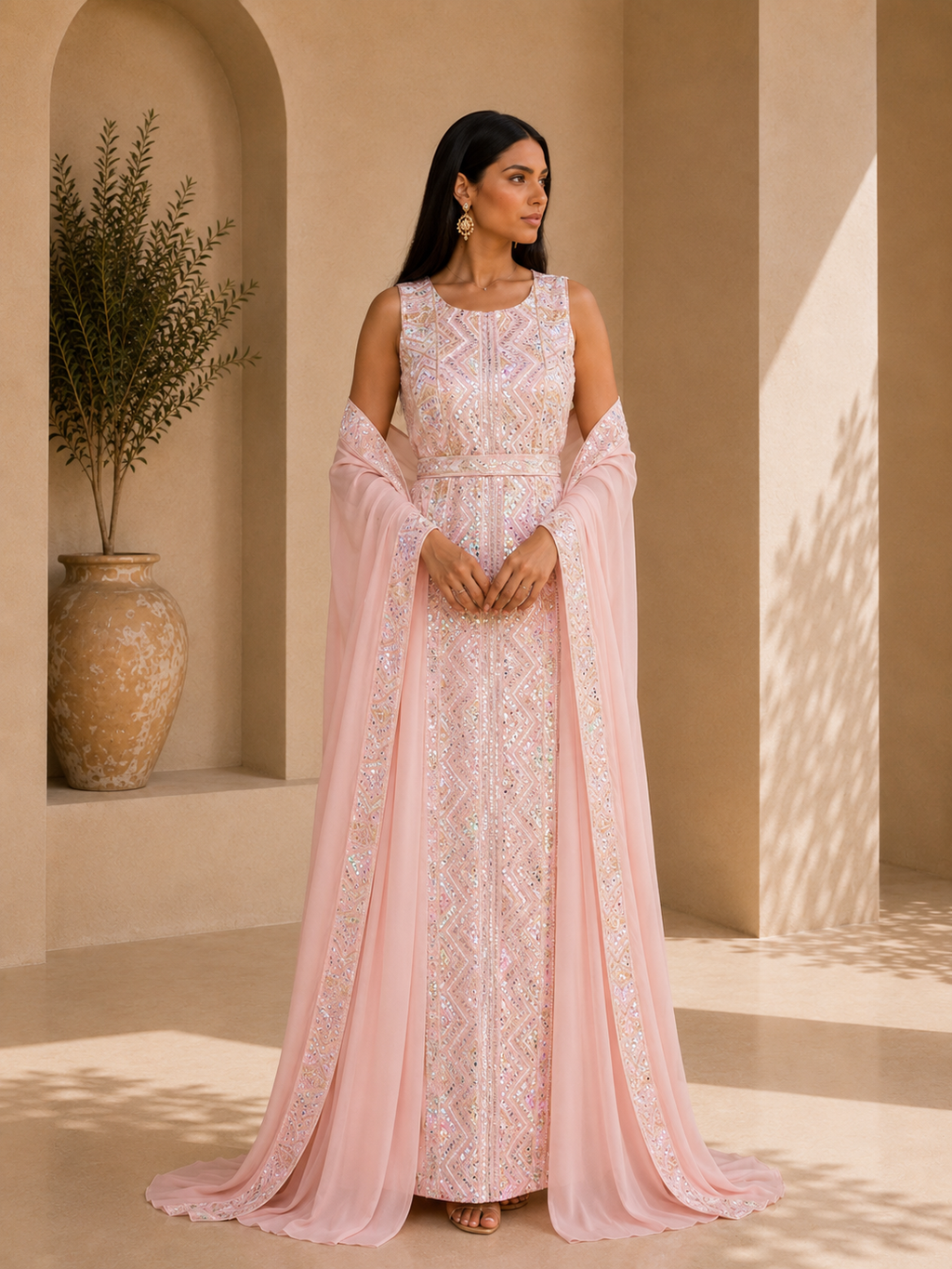 Sherazade – Abaya papillon satinée