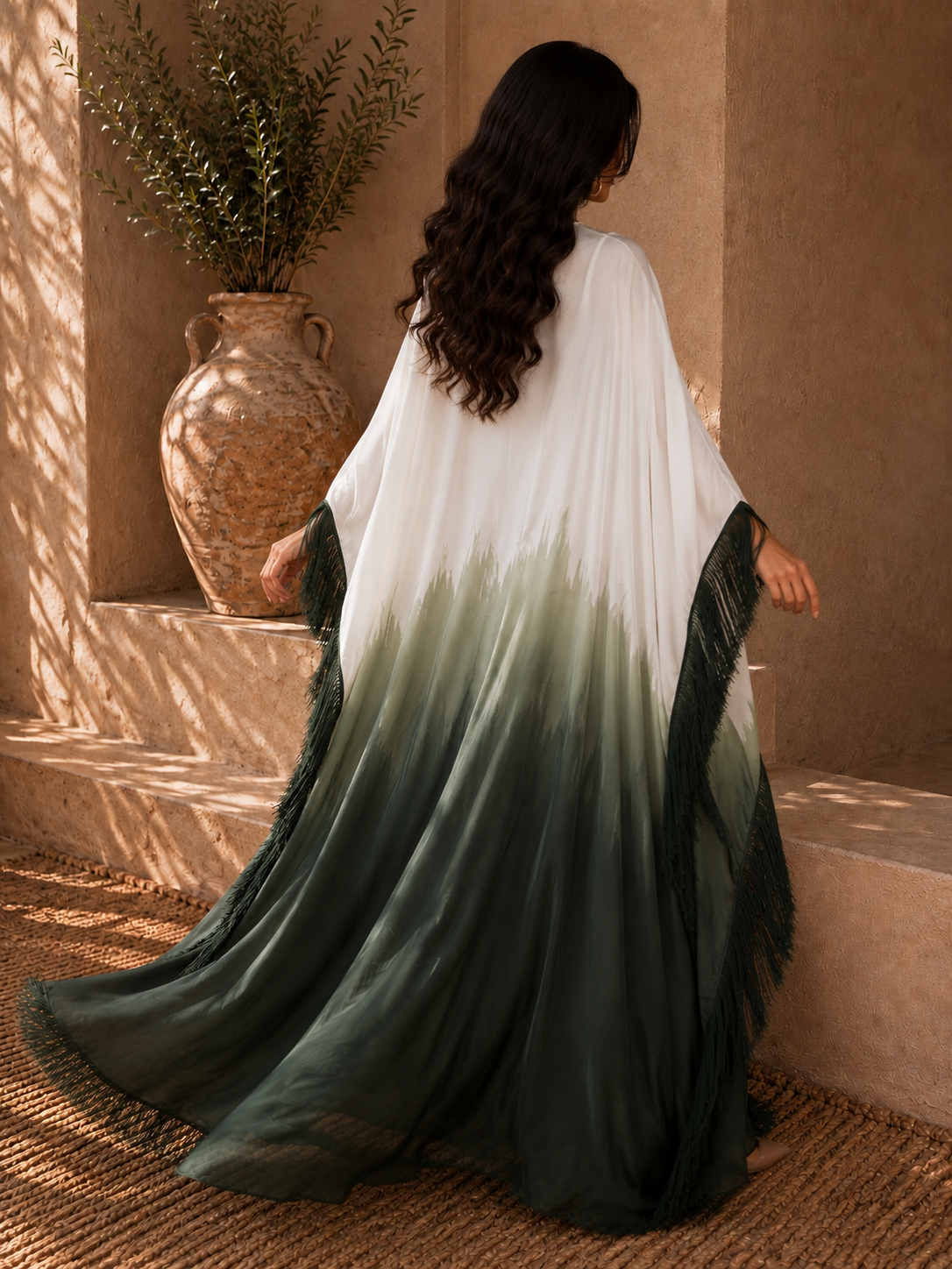Tie & Die – Abaya imprimée fluide