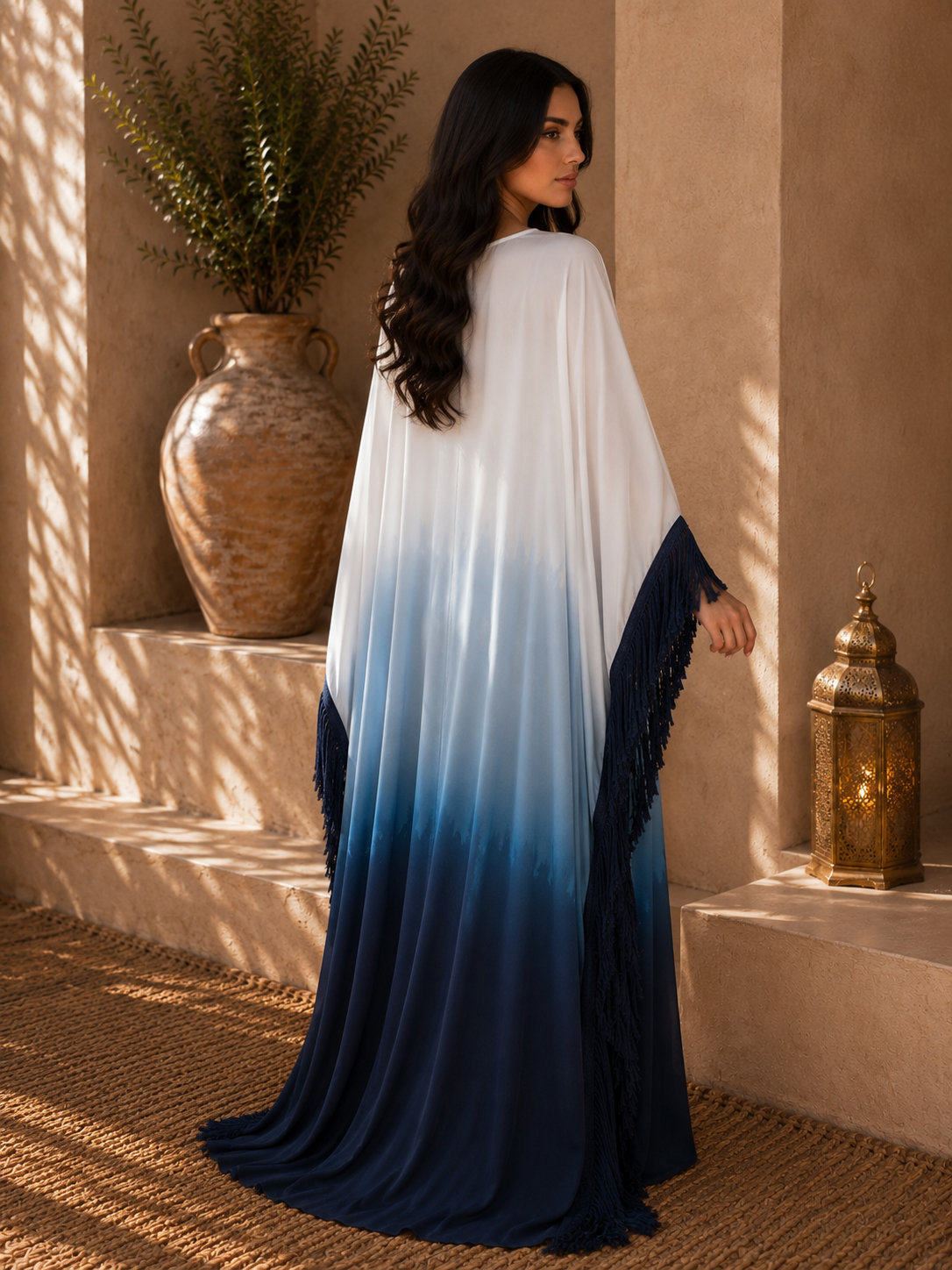 Tie & Die – Abaya imprimée fluide