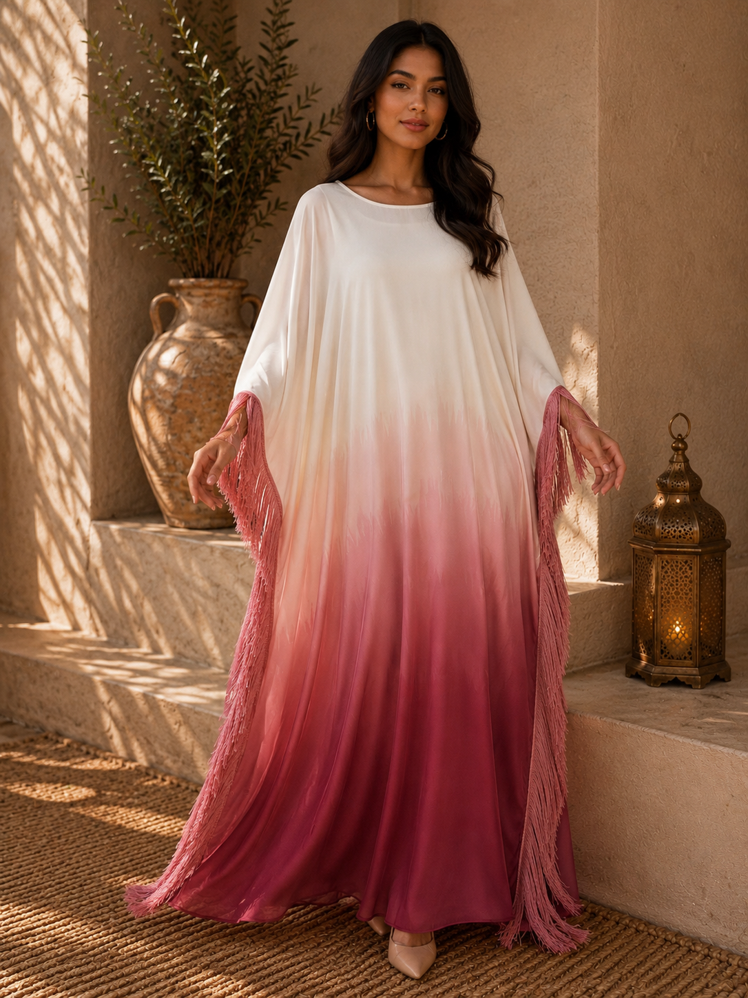 Tie & Die – Abaya imprimée fluide