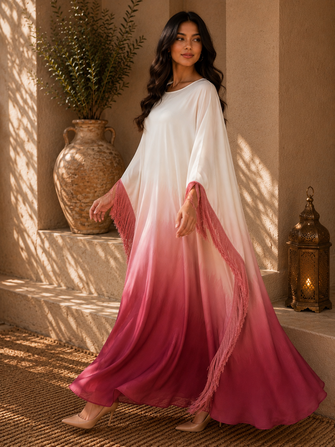 Tie & Die – Abaya imprimée fluide