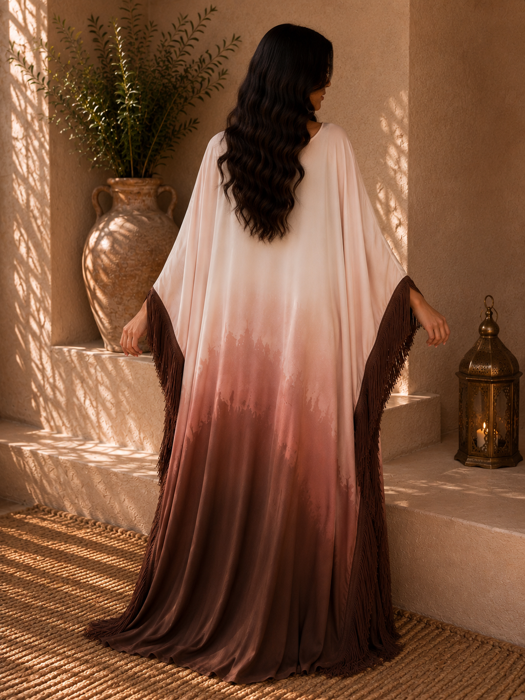 Tie & Die – Abaya imprimée fluide