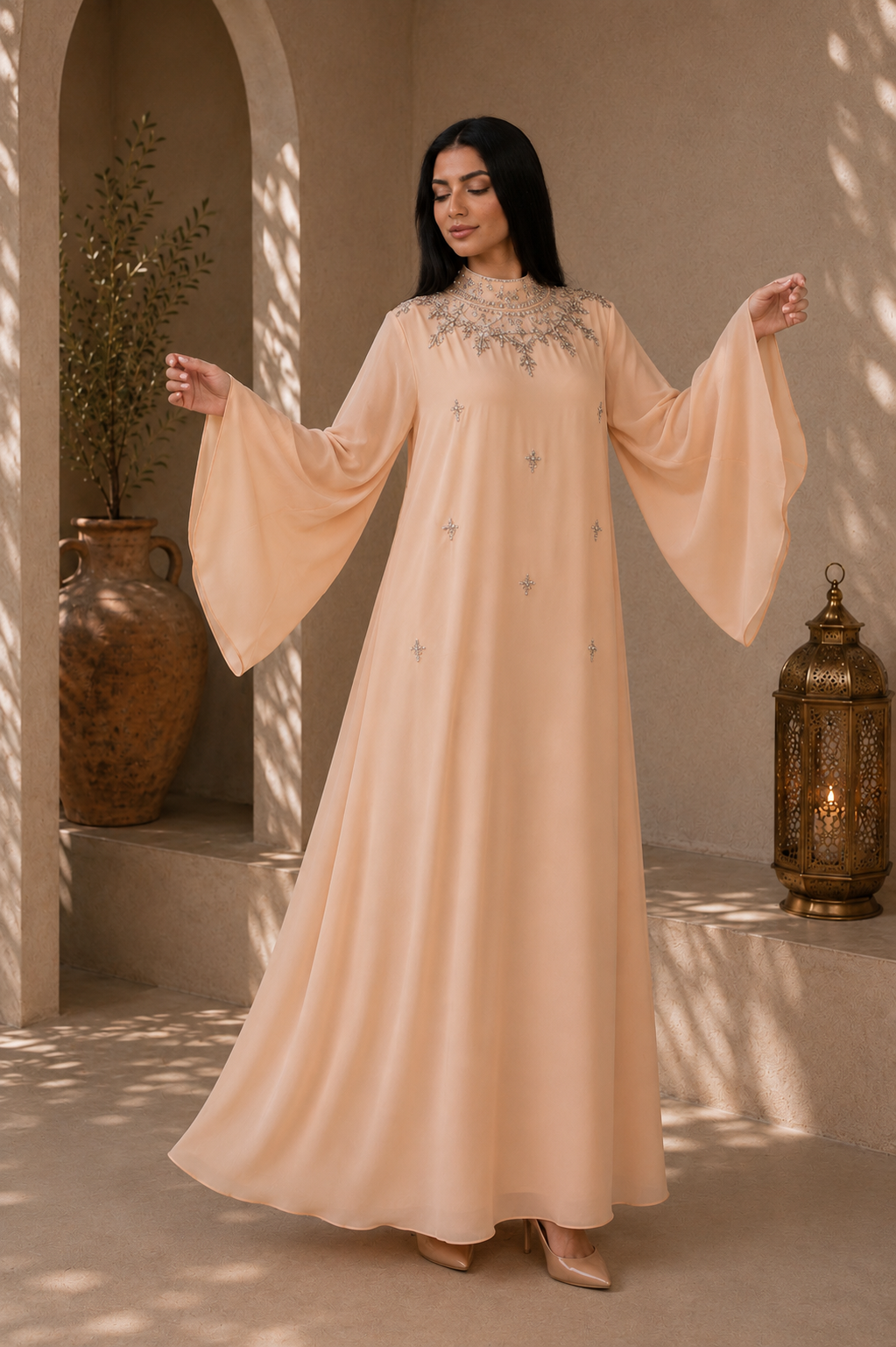 Sultana – Abaya satinée Dubaï