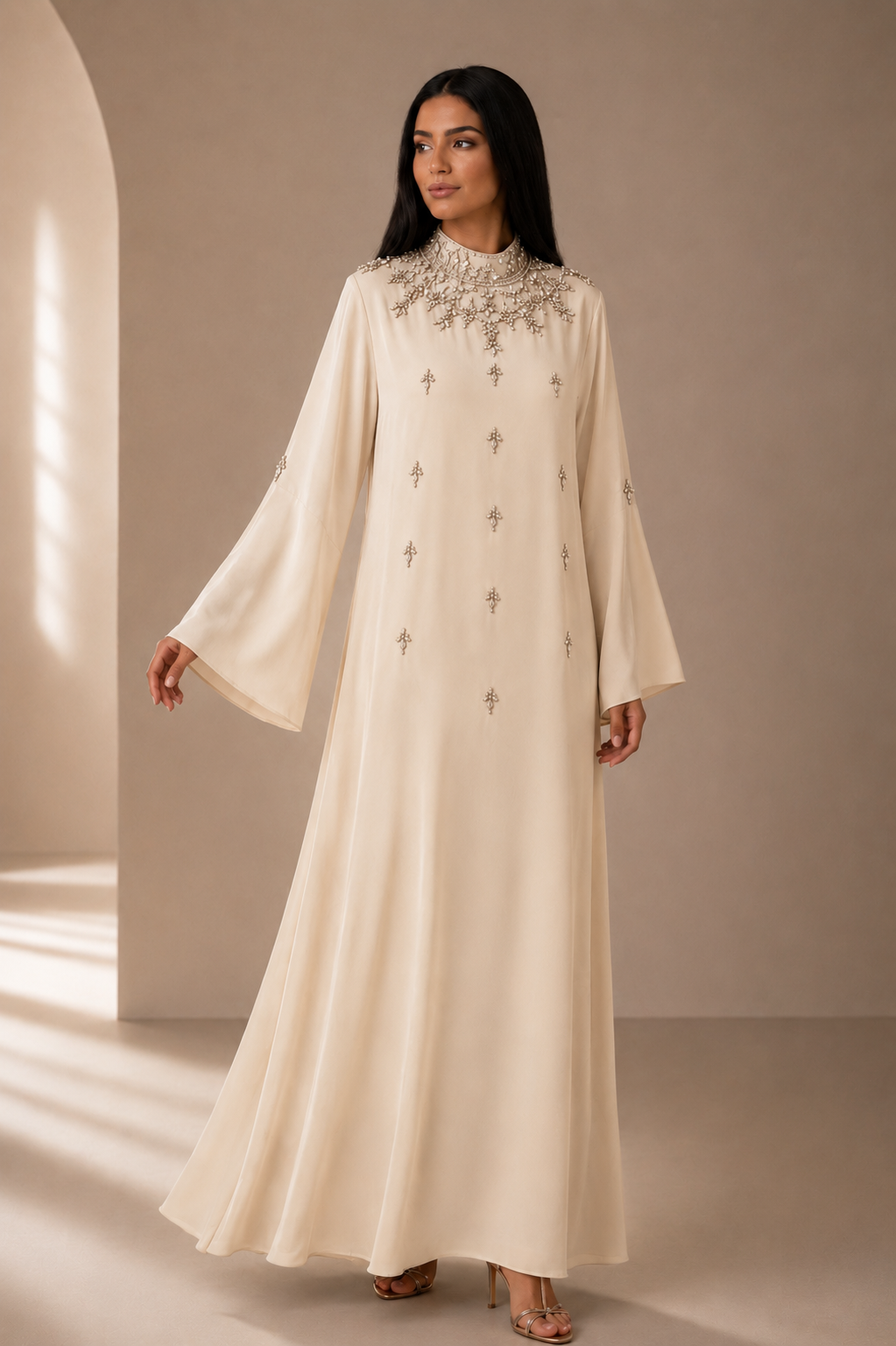 Sultana – Abaya satinée Dubaï