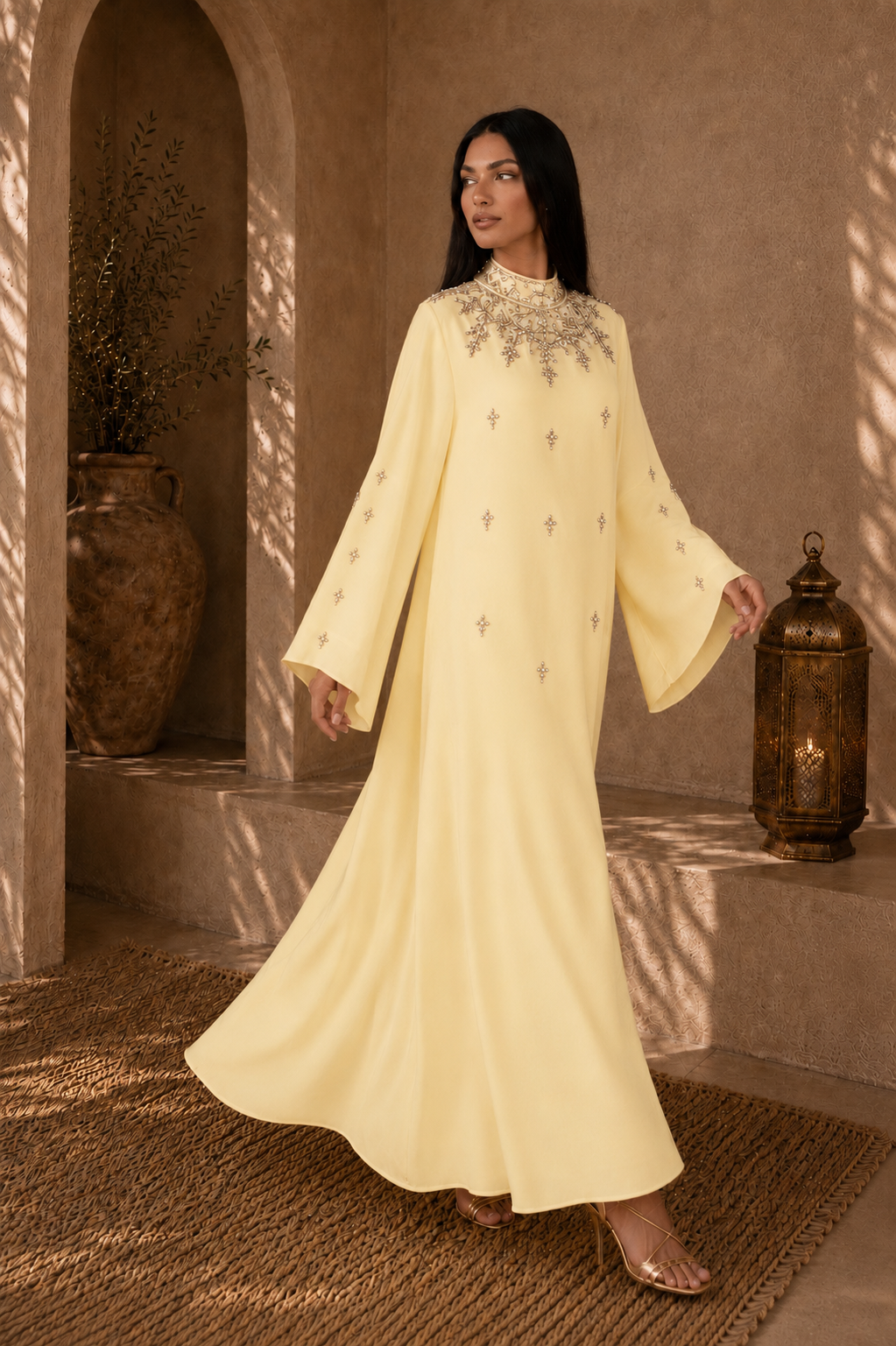 Sultana – Abaya satinée Dubaï