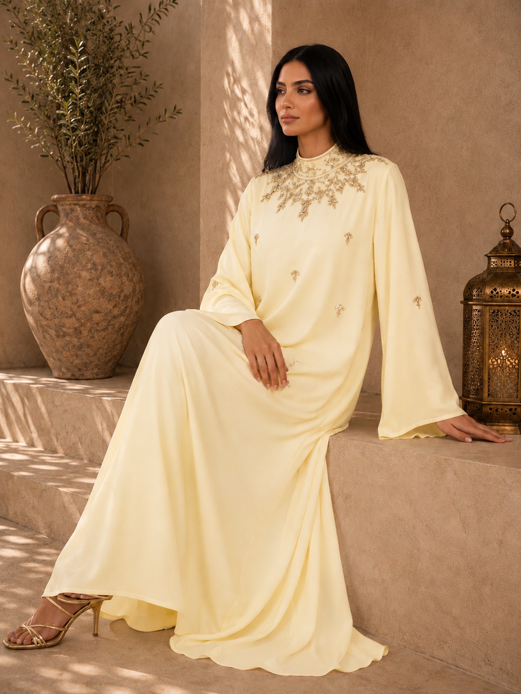 Sultana – Abaya satinée Dubaï