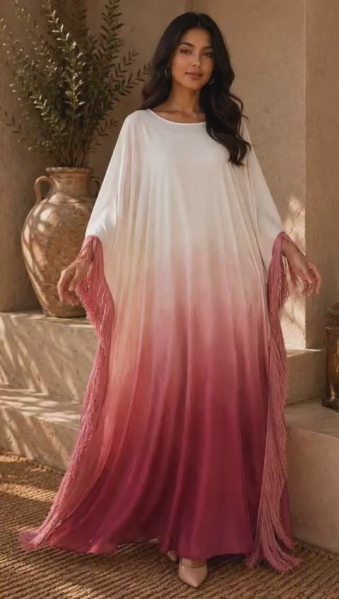 Tie & Die – Abaya imprimée fluide