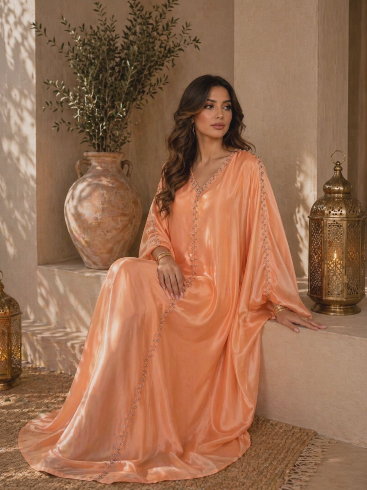 Satinée – Abaya satin coupe ample